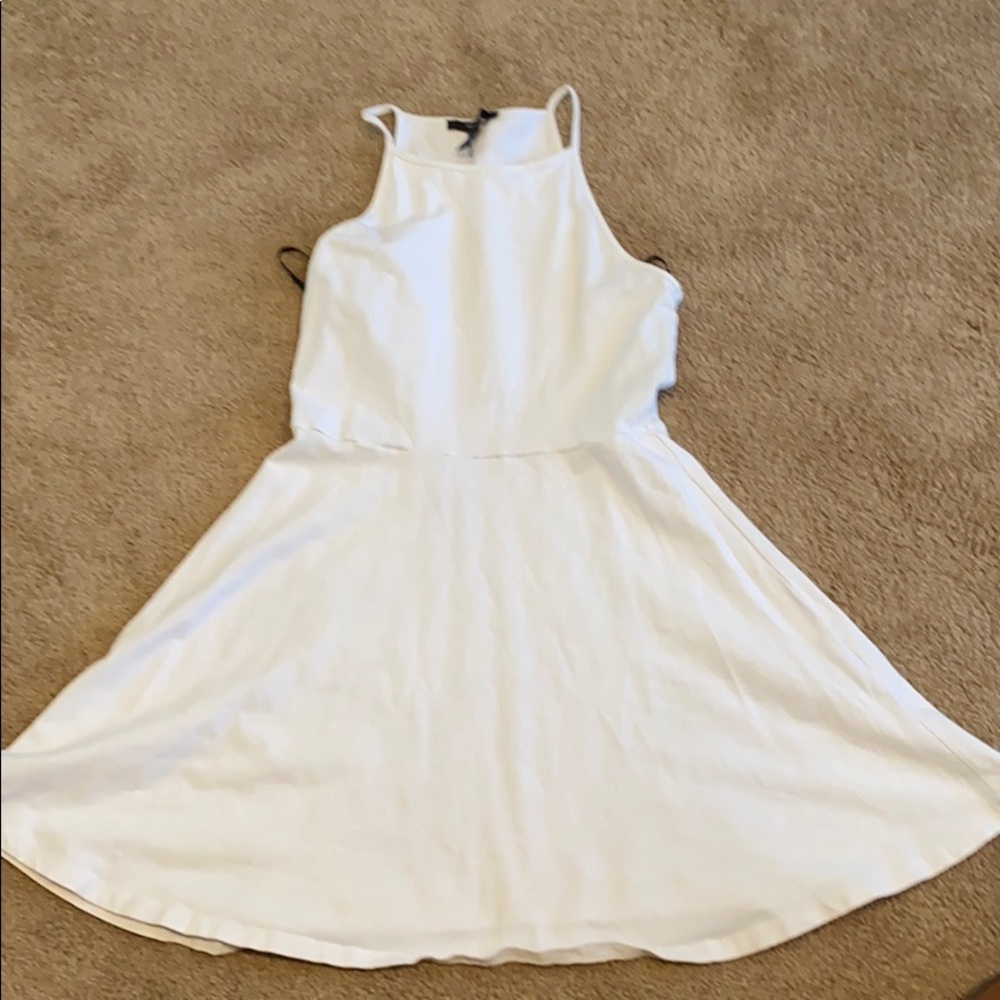 White Stretchy skater dress